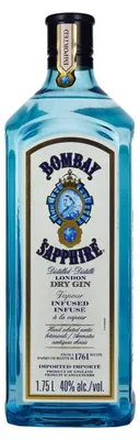 Image de Bombay SAPPHIRE London Dry Gin 40% Vol. 1,75l