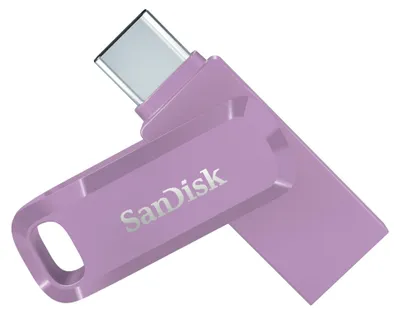 Produktbild von SanDisk Ultra Dual Drive Go USB 256GB, 256 GB, USB Type-A / USB Type-C, 3.2 Gen 1 (3.1 Gen 1), 400 MB/s, Drehring, Lavendel