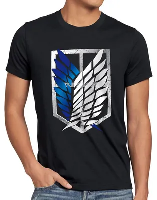 Produktbild von A.N.T. Titan Aufklärungstruppe Wappen AoT Herren T-Shirt on Attack