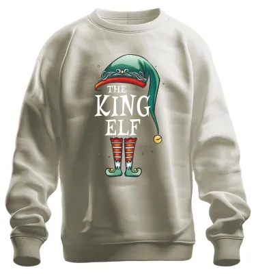 Produktbild von King Elf Weihnachten Partnerkostüm - Weihnachten Sweatshirt Pullover, Natur, S