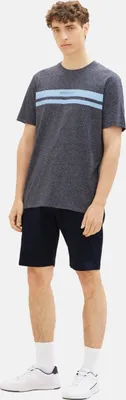Produktbild von Tom Tailor T-Shirt Kurzarmshirt meliert und Logoprint
