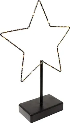 Productafbeelding van ToCi LED Decoratieve Ster met 30 LEDs, Metalen Sterstandaard, Verlichte Decoratie, 24 x 5 x 34 cm, Kerstster