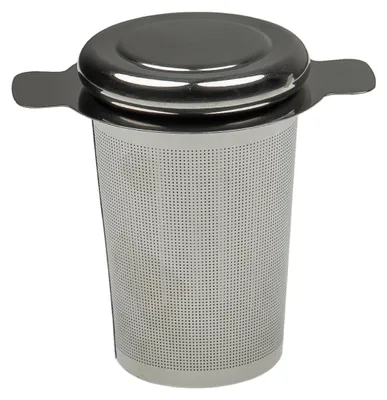 Produktbild von vhbw Teesieb für Küchenmaschine - Teefilter mit Deckel, Edelstahl, für 1 - 2,2 Liter Tee Silber