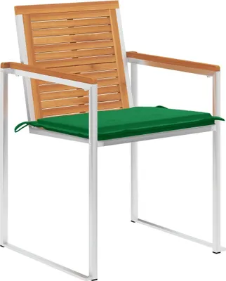 Image de vidaXL Chaises de jardin 6 pcs. avec coussins bois massif acacia