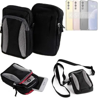 Produktbild von K-S-Trade Holster Schutz Hülle kompatibel mit Meizu 20 Handy Hülle Gürteltasche Umhängetasche mit Zusatzfach schwarz