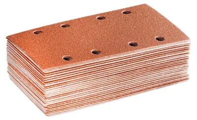 Image de Lot de 50 feuilles de papier abrasif Starcke, perforation 8 trous, grain : 40, (L x l : 185 x 93 mm) 50 pièces