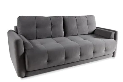 Produktbild von Schlafsofa ETNO GRAU 230x101x92 cm – Modernes 3-Sitzer Sofa mit Schlaffunktion und Bettkasten