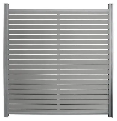 Produktbild von HOME DELUXE WPC Sichtschutzzaun ALIRA Dunkelgrau - 1 x Element + 2 x Pfosten | Sichtschutz, Zaunelement, Gartenzaun, Zaunblende, Lamellenzaun, Windschutz