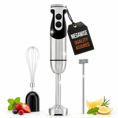 Produktbild von MegaWise 3-in-1 Stabmixer-Set, 400W Handmixer mit 12 Geschwindigkeiten & Turbo,