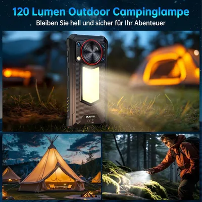 Produktbild von Oukitel WP53 Pro 4G Outdoor Handy Android 15, 11000mAh 128dB Lautsprecher 24GB+256GB 6,52'' FHD+ 50MP Outdoor Smartphone mit Campingleuchte, Schwarz