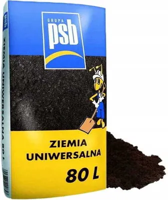 A bag of universal soil with a cartoon character on it.