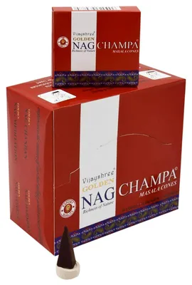 Räucherkegel Champa Masala, 120 Stück, 12 Packungen