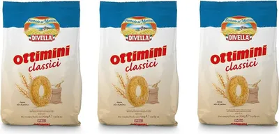Produktbild von 3x Divella Ottimini Classici Shortbread Kekse mit Weizenmehl 700g Biscuits Cookies italienische Kekse