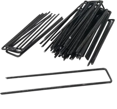 Immagine prodotto di ToCi 50 pezzi ancoraggio a terra 150 x 25 mm - filo d'acciaio, Ø 3 mm - ancoraggio a terra per il fissaggio di veli di erbacce, pellicole, tubi flessibili