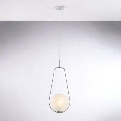 Imagen del producto de Lámpara de techo contemporánea Afrodite, cromada, con una luz, casquillo E27