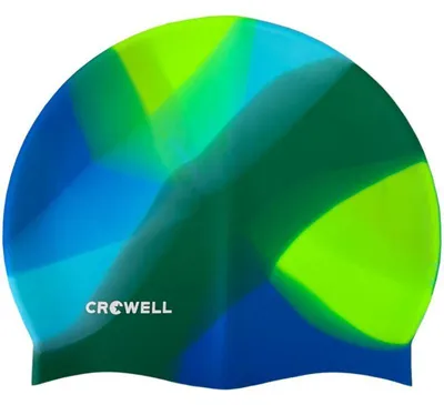Immagine prodotto di Crowell - Cuffia da bagno per uomo/donna unisex, silicone PP12671 (taglia unica) (blu/verde/verde chiaro)