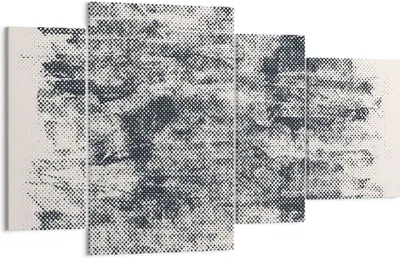 Produktbild von Bild auf Leinwand - Leinwandbild - 4 Teile - Schwarz Hintergrund Farbe - 120x70cm - Wand Bild - Wanddeko - Wandbilder - Leinwanddruck - Bilder - Wanddekoration - Leinwand bilder - DL120x70-5061