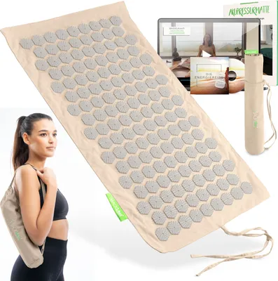 Produktbild von BACKLAxx ® Akupressurmatten Set To-Go "Original", Akupunktur Matte mit Stacheln zur Massage und Entspannung von Nacken und Schulter, Massagematte Rück