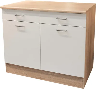 Produktbild von Unterschrank Küche Andy | 100 x 60 x 90 cm | Oak White Design