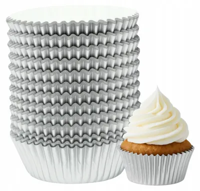 Produktbild von Elhandel Papierförmchen Muffin-Förmchen Silber 30 Stück Backen