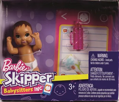 Zdjęcie produktu dla MATTEL FHY81 Lalka Barbie "Babysitters Inc." i akcesoria (brunetka, różowa butelka do picia)