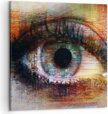 Produktbild von Bild auf Leinwand - Leinwandbild - Auge Abstraktion - 50x50cm - Wand Bild - Wanddeko - Wandbilder - Leinwanddruck - Bilder - Kunstdruck - Wanddekoration - Leinwand bilder - Wandkunst - AC50x50-3518