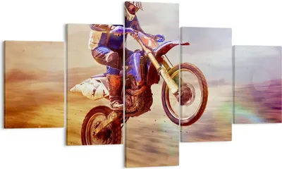 Produktbild von Bild auf Leinwand - Leinwandbild - Motor Sport Helm - 125x70cm - Wand Bild - Wanddeko - Wandbilder - Leinwanddruck - Bilder - Kunstdruck - Wanddekoration - Leinwand bilder - Wandkunst - EA125x70-3881