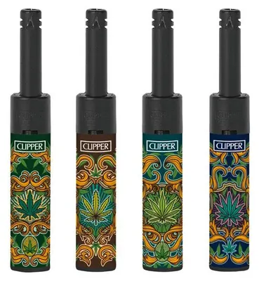 Produktbild von Clipper Stabfeuerzeug MiniTube, 4er Set: Weed Shields