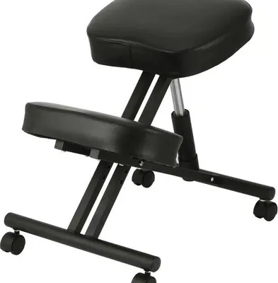 Produktbild von Famanu Kniestoel Ergonomisch - Bis 120 kg - Schwarz mit Rollen