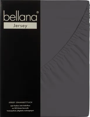 Produktbild von Bellana Jersey Spannbetttuch 90-100 x 200 cm anthrazit 120g/m², 100% Baumwolle