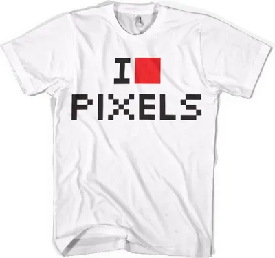 Produktbild von I Love Pixels T-Shirt - X-Large - White