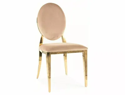 Produktbild von Stilvoller Esszimmerstuhl PIERRE – Gold/Beige