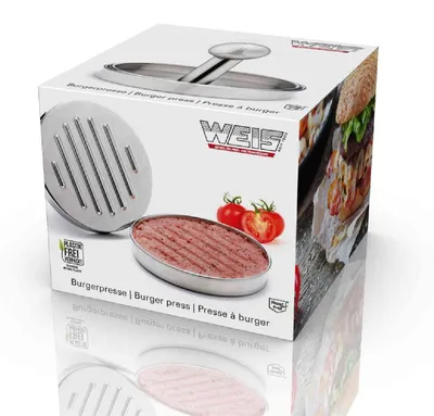 Produktbild von Karl Weis Burgerpresse aus Edelstahl,ø 12,2 cm, 300 g