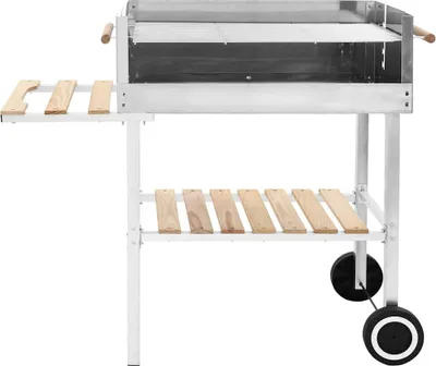 Produktbild von vidaXL XXL Holzkohlegrill Grillwagen mit 2 Regalen Edelstahl