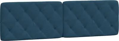 Produktbild von vidaXL Kopfteil-Kissen Blau 180 cm Samt
