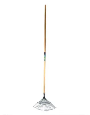 Productafbeelding van MM Eurotool Gazonhark met 22 ronde tanden en houten steel 150 cm
