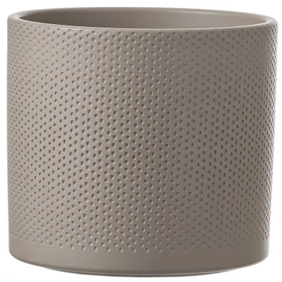 Produktbild von Mica Decorations Blumentopf - taupefarbene Reliefkeramik - 17 x19cm