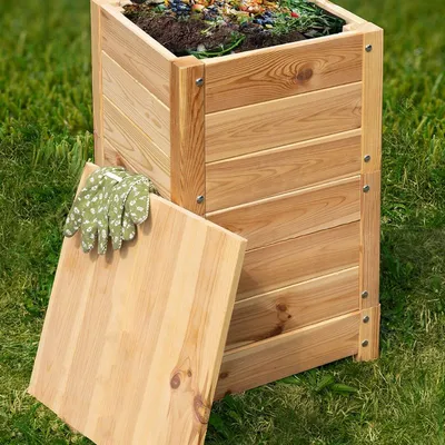 Image de Lombricomposteur en bois marron
