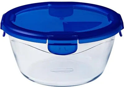 Image de Boîte Ronde avec Couvercle Pyrex Cook & Go, 20 cm, 1,6 L, Verre Borosilicate, Couvercle Hermétique