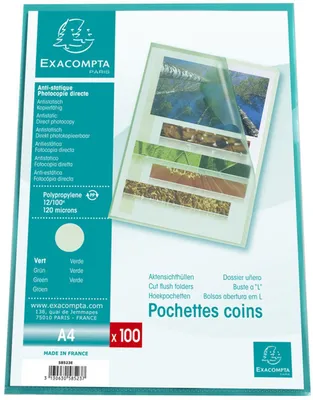 Produktbild von Exacompta Aktenhülle 58523E A4 PP gn 100 St./Pack.