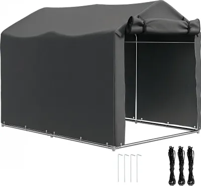 Produktbild von Outsunny Garagenzelt, wasserdicht Zeltgarage mit Tür, UV-beständig Gerätezelt