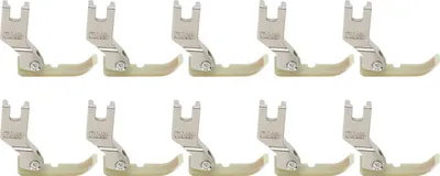 Produktbild von 10 Stück Industrie-Nähmaschinen-Nähfüße für T36N, kompakte Nähfüße aus Edelstahl & Kunststoff, 1x3x3cm, tragbares Zubehör
