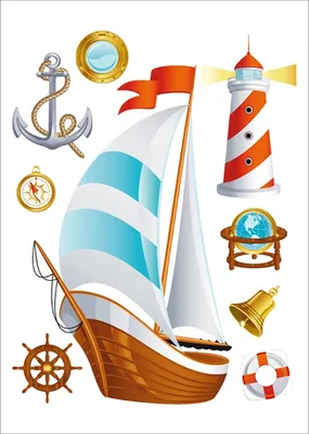 Produktbild von AG Design Wandstickers Schiff, 65 x 85 cm