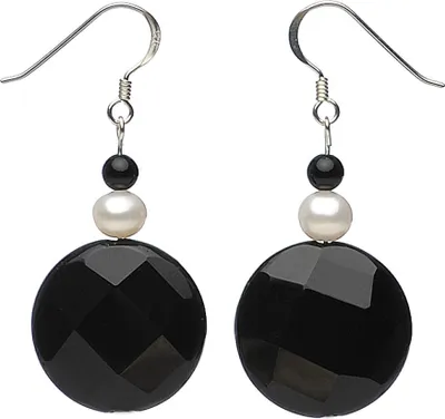 Ohrringe-aus-Onyx-und-Perlen-und-925-Silber
