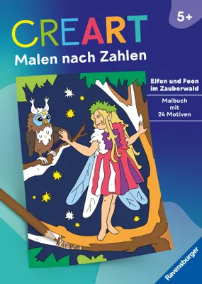 Produktbild von CreArt Malen nach Zahlen ab 5 - Elfen und Feen im Zauberwald