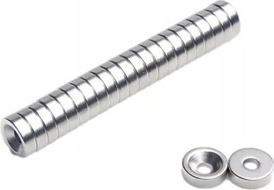 Produktbild von Neodym Magnete Ringmagnet  10x(7x3,5)x5 mm N38 für Schraube 1 Stück, Extrem stark, Magnettafeln, Kühlschränke, Whiteboards, DIY