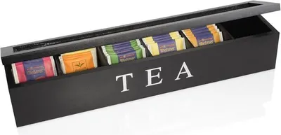 Produktbild von Theedoos zwart 43x90x87cm 6-vaks