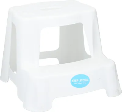 Produktbild von Kinder Tritthocker Zwei Stufenhocker WC Bad Badhocker Kinderhocker Trittstufe Rutschfest Weiß