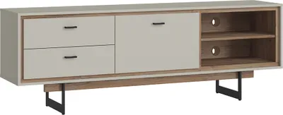 Produktbild von Lowboard Fernsehtisch in Flagstaff Eiche Nb. und grau RAMVIK-129, B/H/T ca. 160/65/40 cm