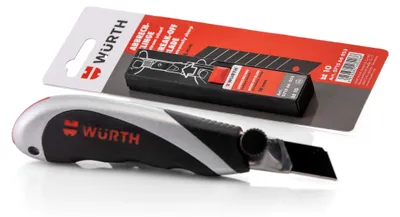 Produktbild von Würth Profi 3K-Cutter-Messer und 10 zusätzlichen Abbrechklingen